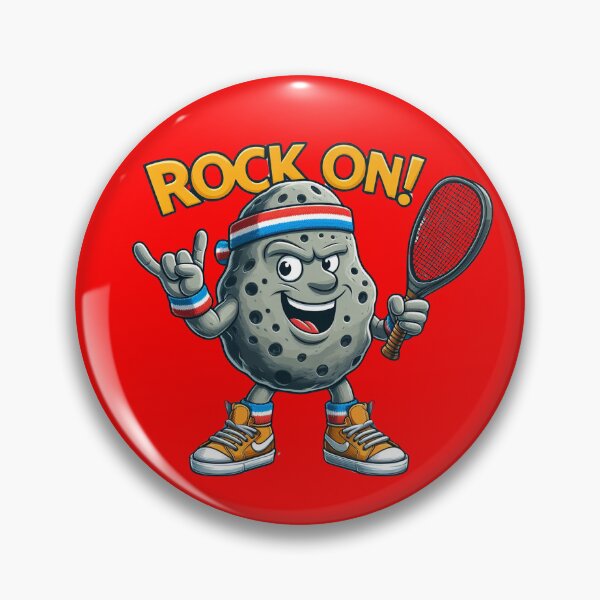 Item preview, Pickleball Tennis ROCK ON! Pet Rock Funny Shirt designed and sold by BattlefoxxEarth.