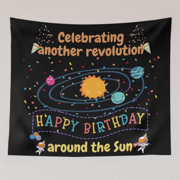 Item preview, Celebrating another revolution around the sun, celebrating birthday designed and sold by NoetherSym.