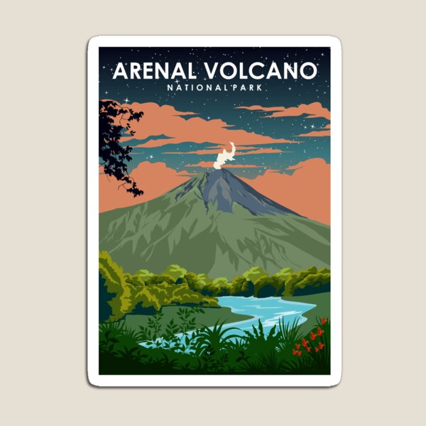 Item preview, Arenal Volcano Costa Rica National Park at Night designed and sold by Stadify.