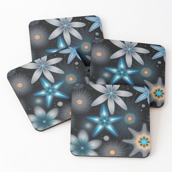 Item preview, RogerPattern - "Neon Blue Bloom: Elegance in Florals" designed and sold by RogerPattern.