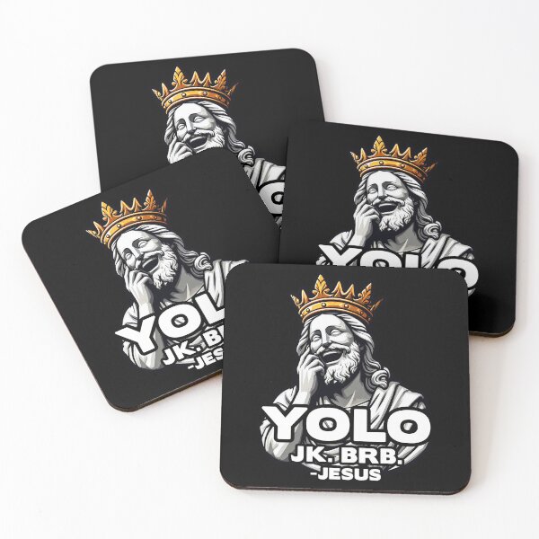 Item preview, YOLO JK BRB Jesus designed and sold by plushism.