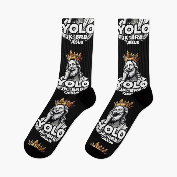Item preview, YOLO JK BRB Jesus designed and sold by plushism.