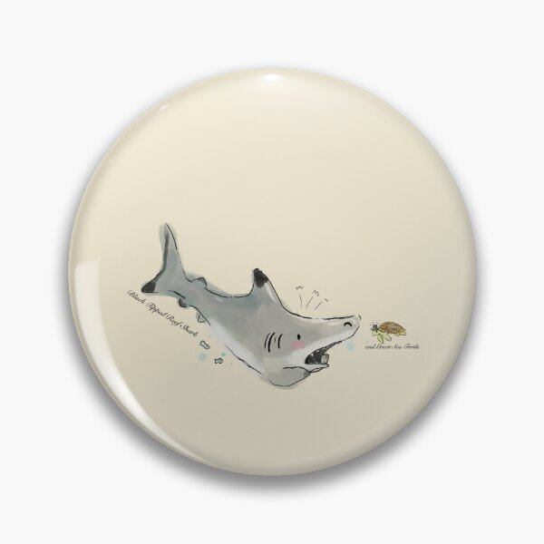 Item preview, Black tipped reef shark and green sea turtle watercolor designed and sold by Chibichaoshop.