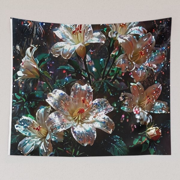 Item preview, Beautiful White Roses Pattern - Moonlit Blooms designed and sold by Creative.Shop.