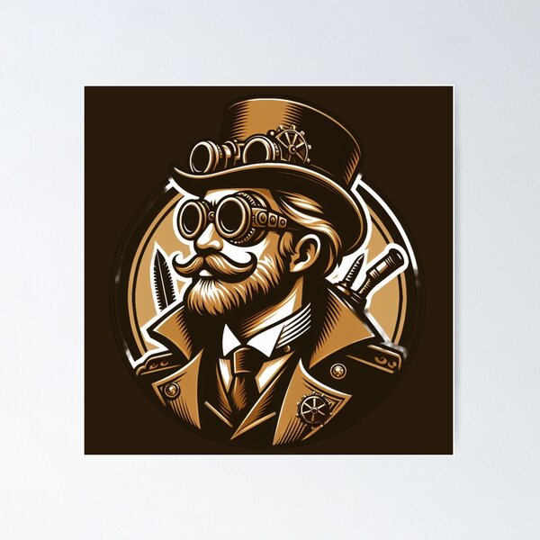 Item preview, Steampunk  Man in Vintage Style  designed and sold by MusesWhispers.