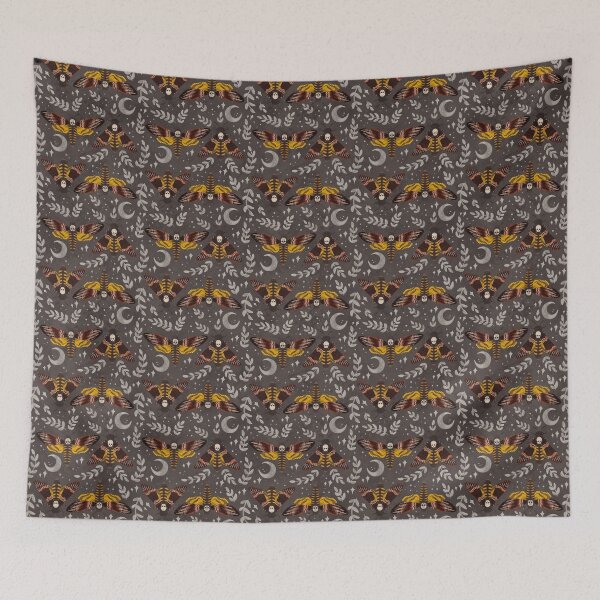 Item preview, Skull Moths, Grey designed and sold by serafineaandd.