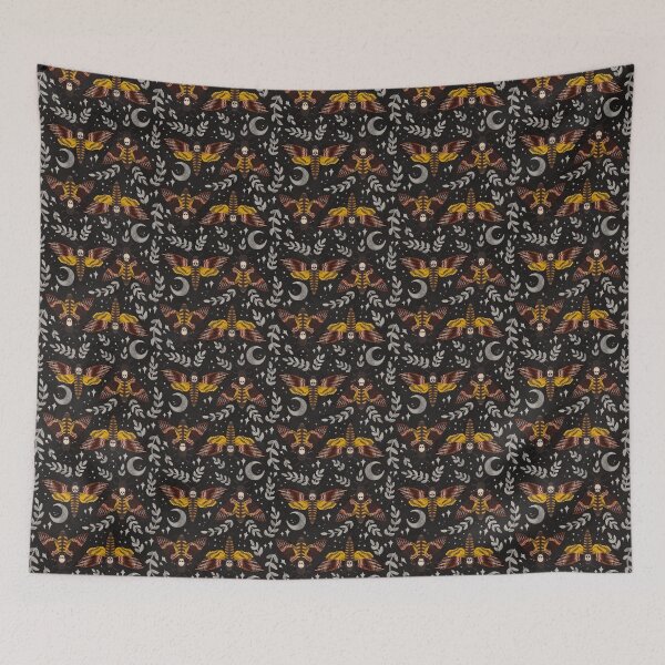 Item preview, Skull Moths, Black designed and sold by serafineaandd.