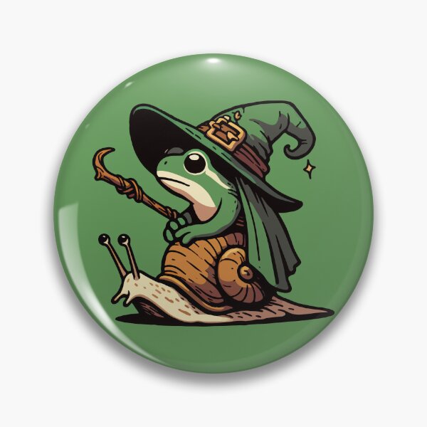 Item preview, Kawaii Witchy Frog Travel on Snail designed and sold by TomFrontierArt.