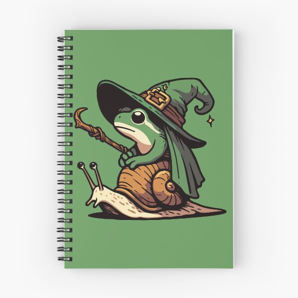 Item preview, Kawaii Witchy Frog Travel on Snail designed and sold by TomFrontierArt.