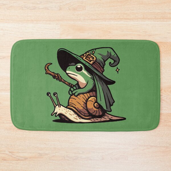 Item preview, Kawaii Witchy Frog Travel on Snail designed and sold by TomFrontierArt.