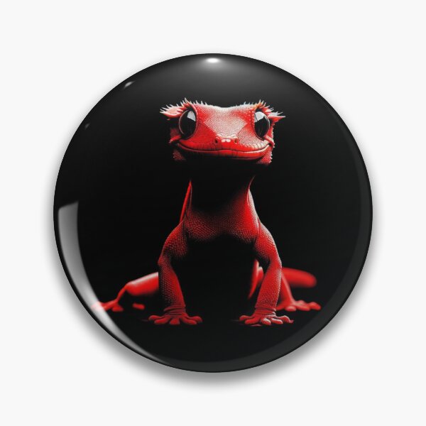 Item preview, Red Crested Gecko Striking Pose - Premium Product Print designed and sold by Gatsbird Design.