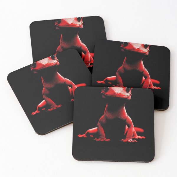Item preview, Red Crested Gecko Striking Pose - Premium Product Print designed and sold by Gatsbird Design.