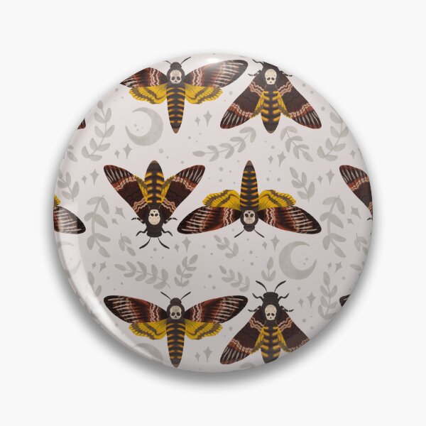Item preview, Skull Moths, White designed and sold by serafineaandd.