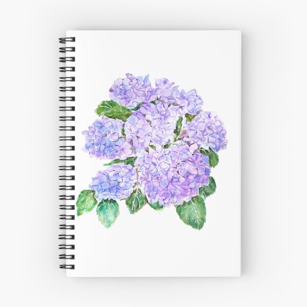 Item preview, purple blue hydrangea bouquet watercolor hand painted  designed and sold by SelenePaintings .