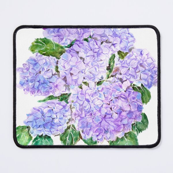 Item preview, purple blue hydrangea bouquet watercolor hand painted  designed and sold by SelenePaintings .