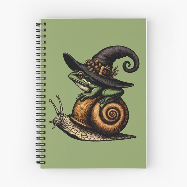 Item preview, Cottagecore Witchy Frog Travel on Snail designed and sold by TomFrontierArt.