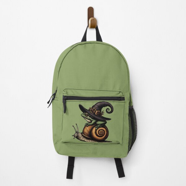 Item preview, Cottagecore Witchy Frog Travel on Snail designed and sold by TomFrontierArt.
