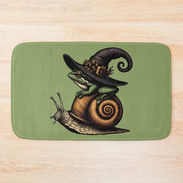Item preview, Cottagecore Witchy Frog Travel on Snail designed and sold by TomFrontierArt.