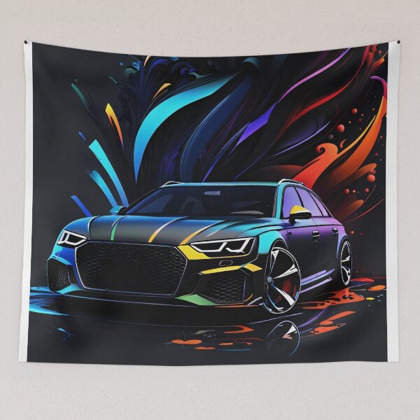 Item preview, Audi sedan station wagon abstract poster design designed and sold by Salimgor Hangaround Music.