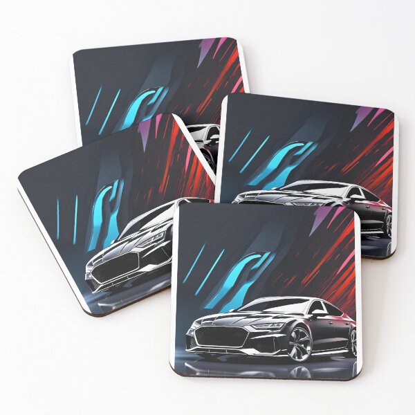Item preview, Audi sedan silver abstract poster design designed and sold by Salimgor Hangaround Music.
