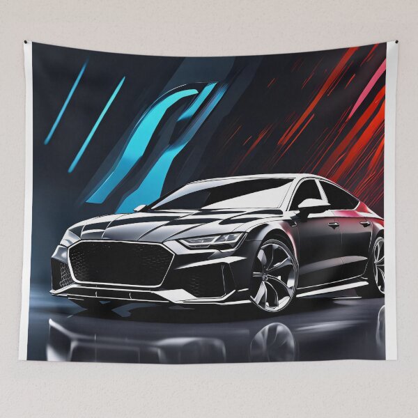 Item preview, Audi sedan silver abstract poster design designed and sold by Salimgor Hangaround Music.
