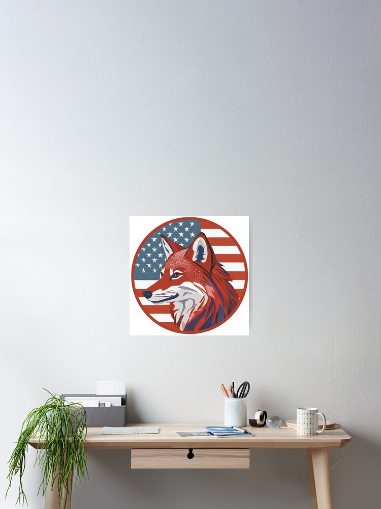 Thumbnail 2 of 3, Poster, Red Wolf designed and sold by FaddyFog.