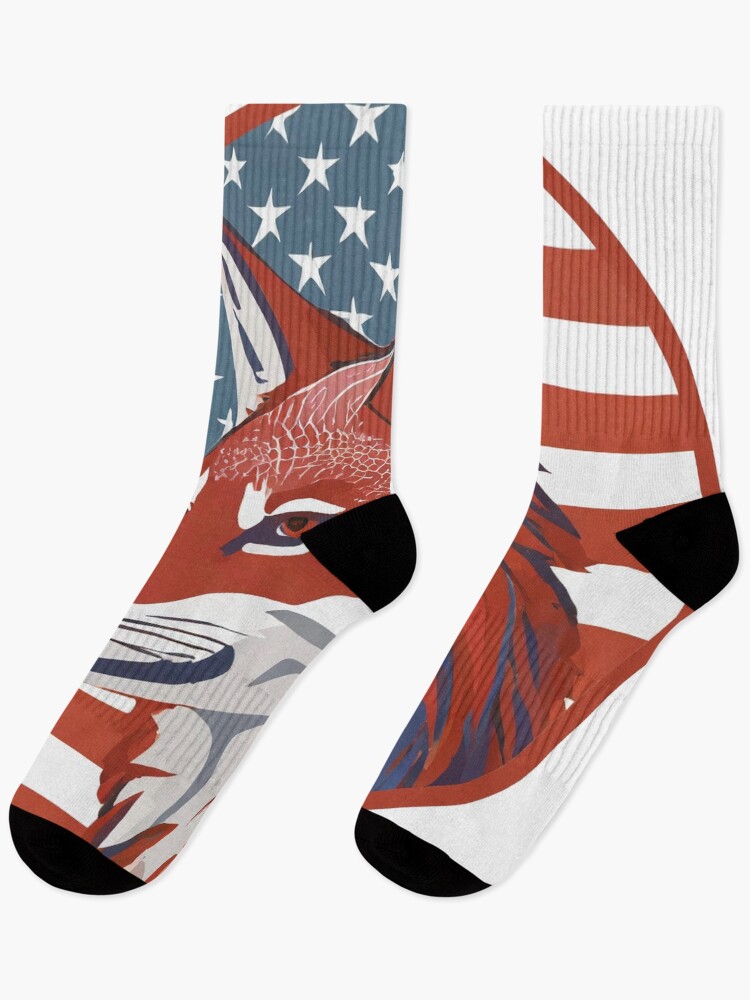 Thumbnail 1 of 5, Socks, Red Wolf designed and sold by FaddyFog.