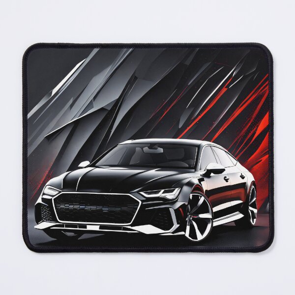 Item preview, Audi sedan flic flac silver/black Abstract poster design designed and sold by Salimgor Hangaround Music.