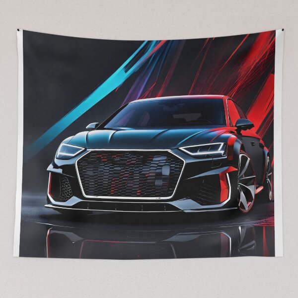 Item preview, Audi flic flac black/red Abstract poster design designed and sold by Salimgor Hangaround Music.