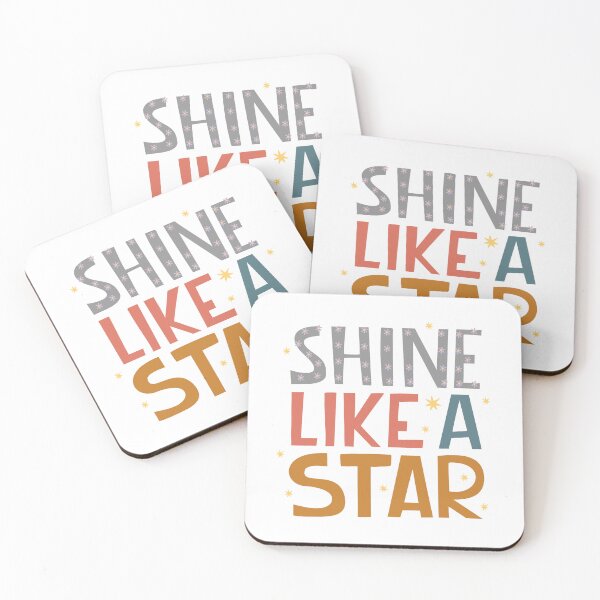 Item preview, Shine like a star letters quote designed and sold by MiaArtLovers.