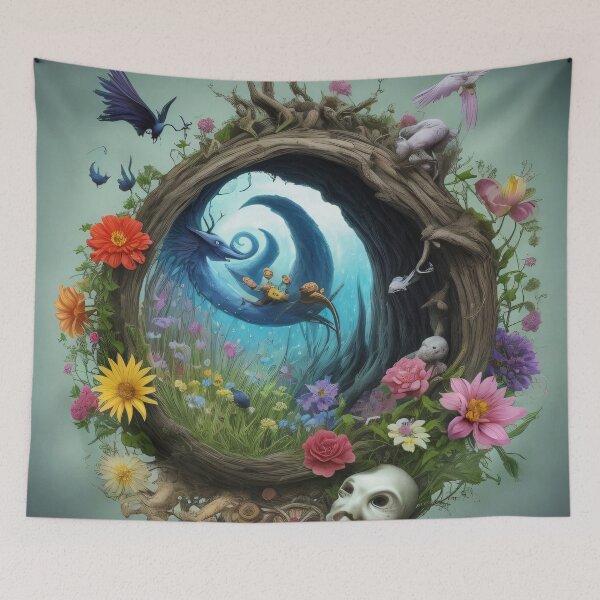 Item preview, Floral Fantasy Surrealism Flower Ring designed and sold by MadnessEnvelope.