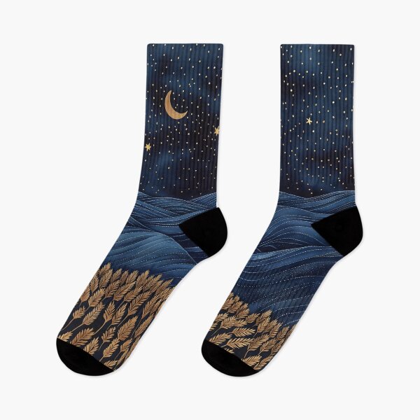 Item preview, Starry Serenity: A Night of Blue and Golden Fields designed and sold by unimuse.