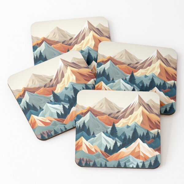 Item preview, Landscape Abstract Mountains Pattern designed and sold by NicolasGlowArt.