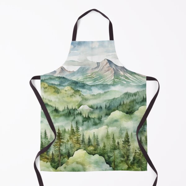 Item preview, Mountains Landscape Painting Pattern designed and sold by NicolasGlowArt.