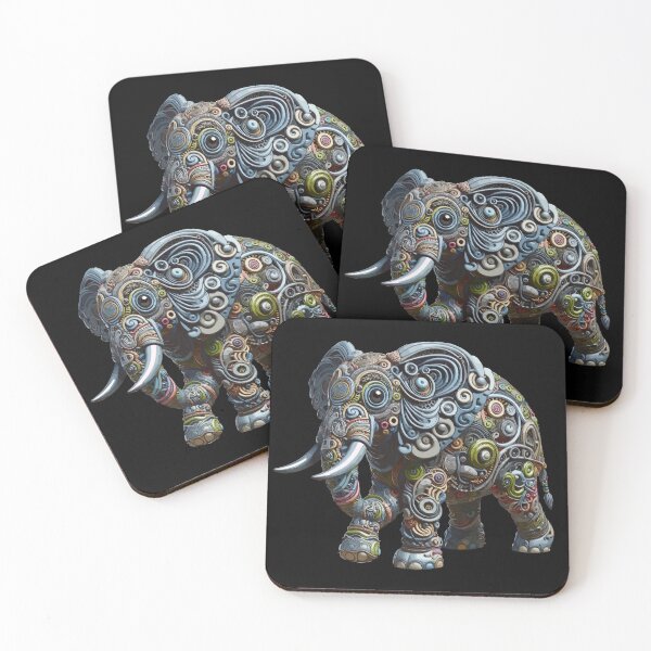 Artikelvorschau, Ellie, der bunte Elefant entworfen und verkauft von DesignAFind.