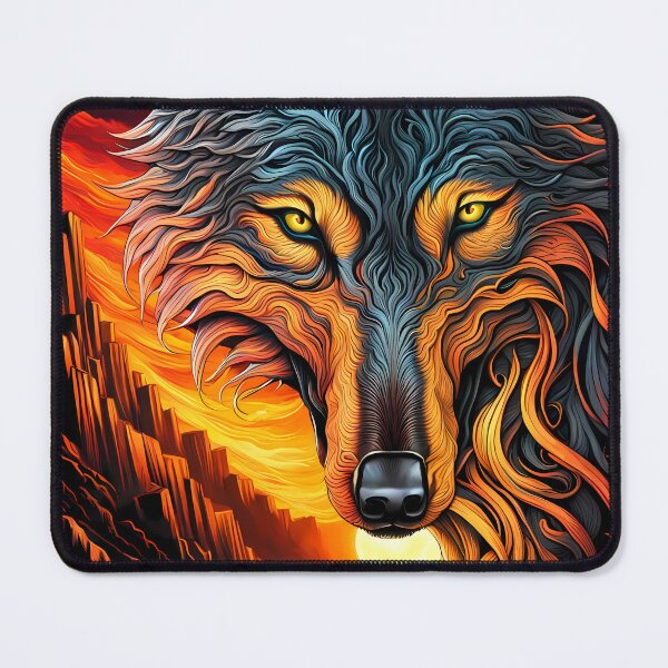 Item preview, Wolf and Swirling Moon, Ai Generated Art  designed and sold by ACC .