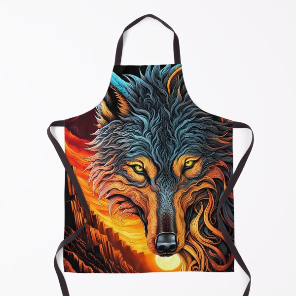 Item preview, Wolf and Swirling Moon, Ai Generated Art  designed and sold by ACC .