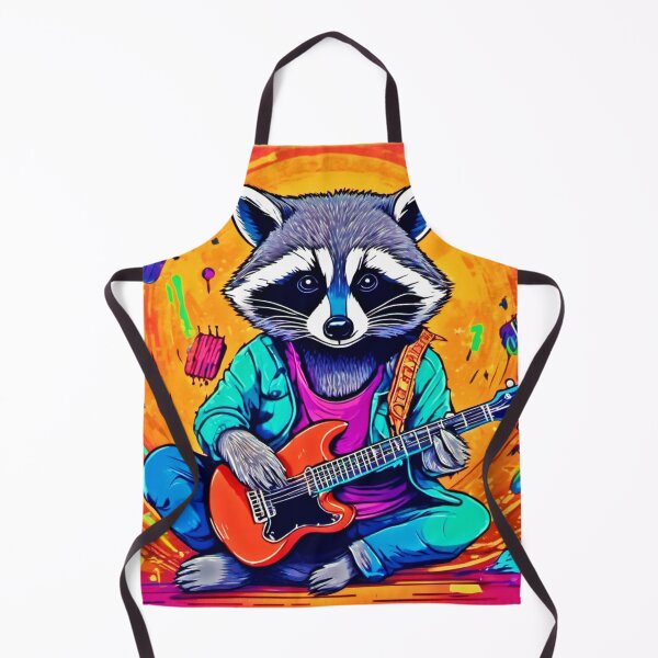 Item preview, Rock Music Playing Raccoon designed and sold by Health And Fitness Posts e-Store.