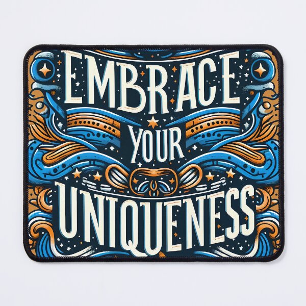 Item preview, Embrace your uniqueness, typography designed and sold by maxmaj.