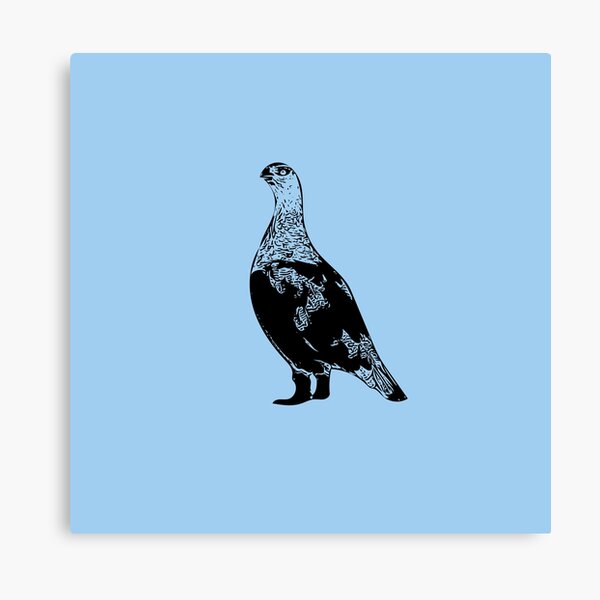 Item preview, Willow Ptarmigan Summer Black Design  designed and sold by designsasstultd.
