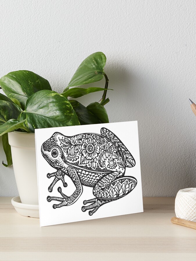 Zentangle Frog Design | Art Board Print