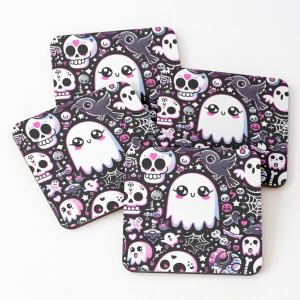 Item preview, Kawaii Gothic Halloween Ghost Illustration designed and sold by Tw1nsAIArt.