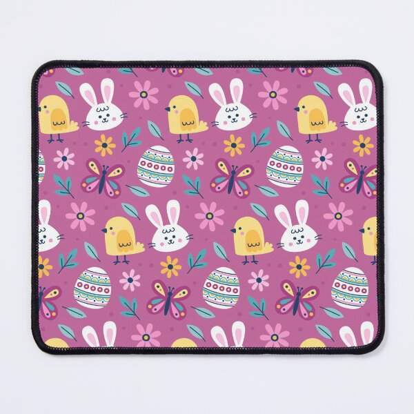 Item preview, Easter Egg and Flower Pattern Drak Pink designed and sold by BeebooDesign.
