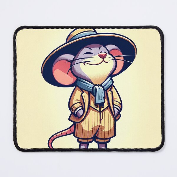 Item preview, Grinning mouse in a sun hat designed and sold by Cerberus-Art.
