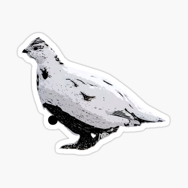 Item preview, Willow Ptarmigan Winter Black Alternate Design  designed and sold by designsasstultd.