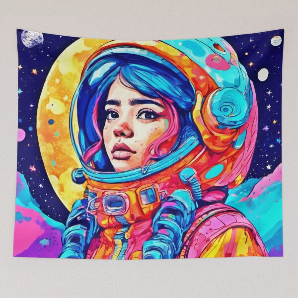 Item preview, Whimsical Moon Girl Art designed and sold by Health And Fitness Posts e-Store.