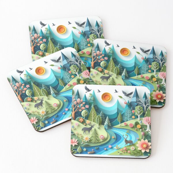 Item preview, Deers by The River designed and sold by tilmizart.