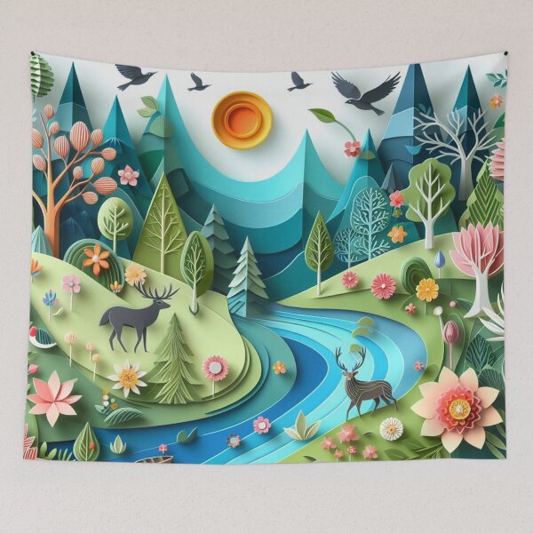 Item preview, Deers by The River designed and sold by tilmizart.
