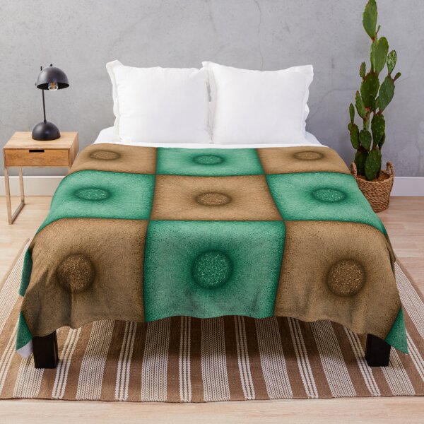 Item preview, Chess pattern from "Pouf" tiles the eucalyptus color and sand color designed and sold by Cherevan.