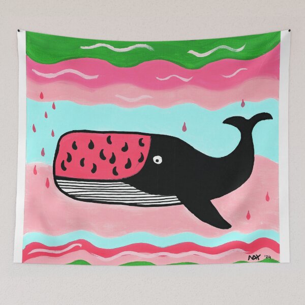 Item preview, Watermelon Whale designed and sold by naiveartbymax.